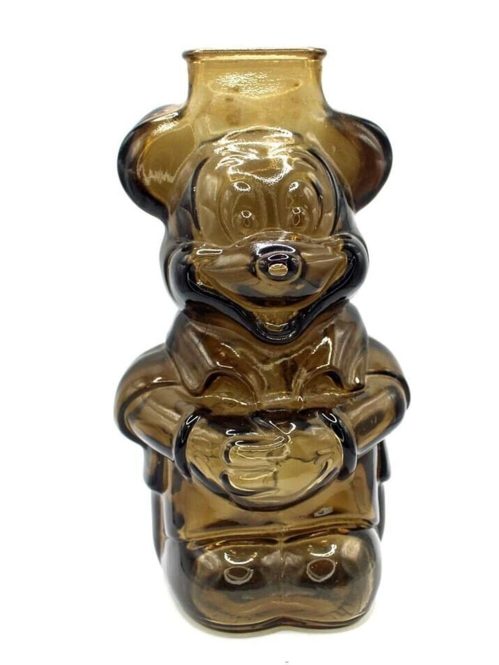 7" Smokey Glass Mickey Mouse Club Bank Walt Disney Productions